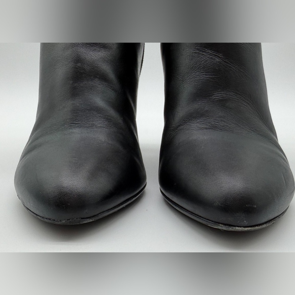 Christian Dior Stellar Ankle Boots Black Leather Studded Accent Heels EU 38 US 8 - Picture 10 of 14